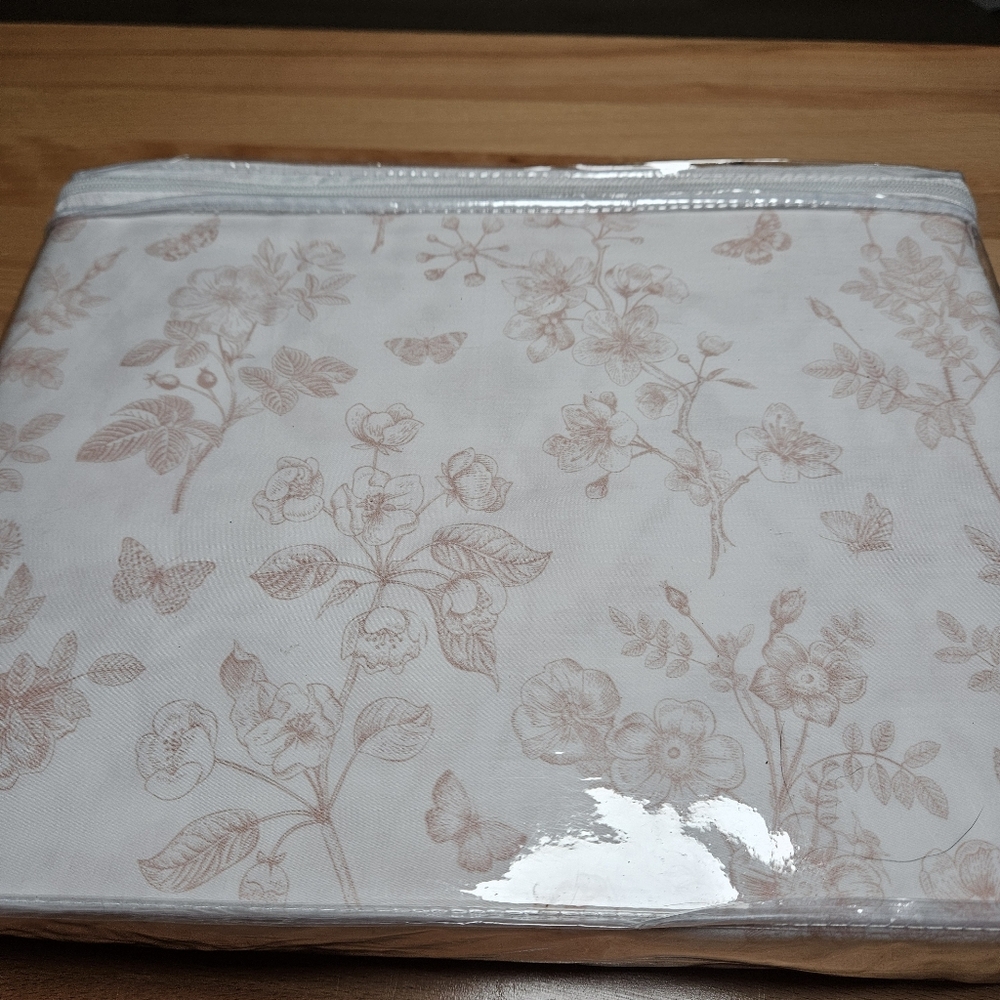 Linen And Lounge Dalia Mauve Duvet Fitted Sheet 2 Pillow Shams Twin - Picture 3 of 5